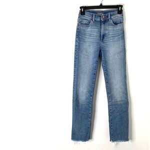 DL1961 Mara Ankle High Rise Instasculpt Straight Jeans in Monclair Wash
